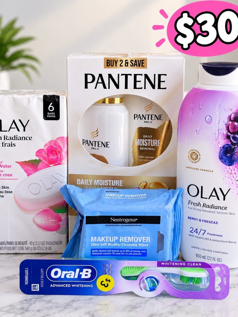 Pantene Daily Moisture Gift Set - White/Gold - Pantene